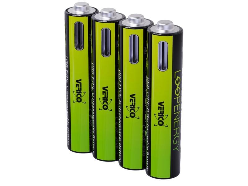 Verico Akku 4x AAA 600 mAh mit USB-C