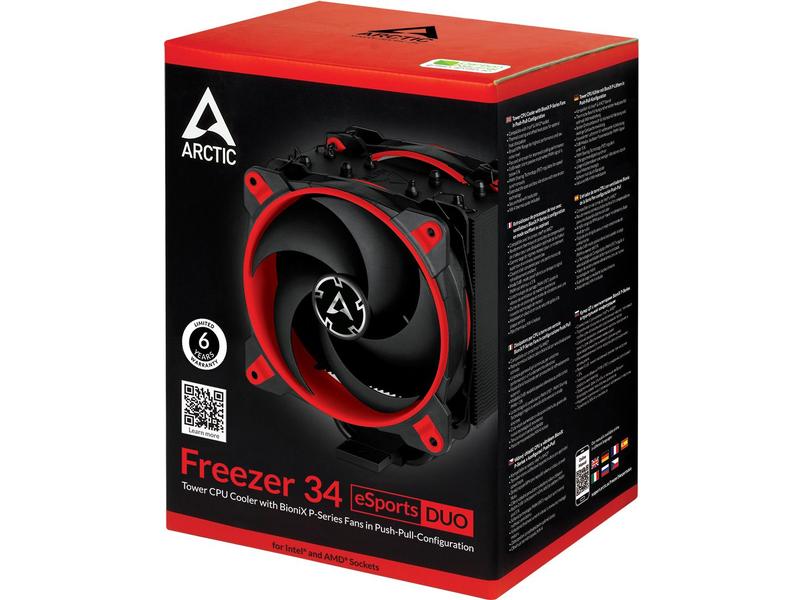 Arctic Cooling CPU-Kühler Freezer 34 eSports DUO Rot