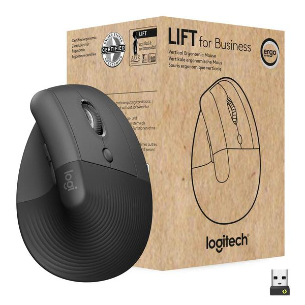 Logitech Ergonomische Maus Lift for Business Graphite