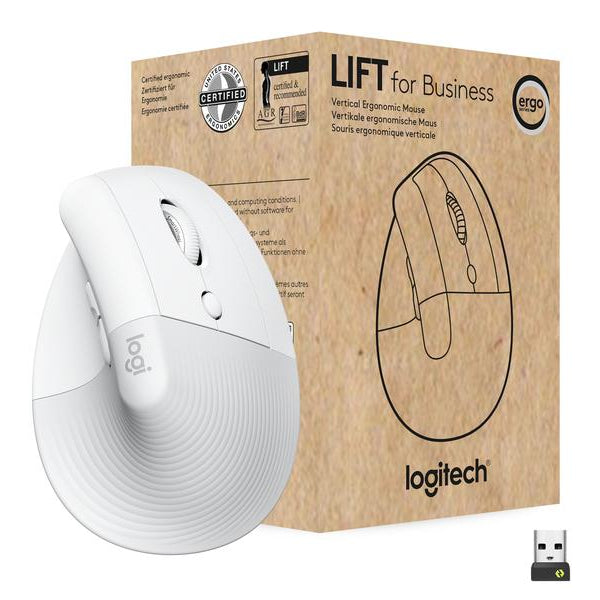 Logitech Ergonomische Maus Lift for Business Off-white