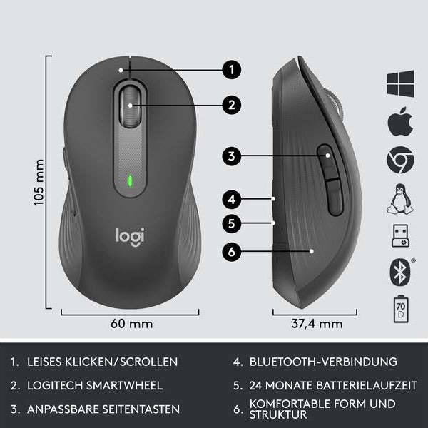 Logitech Tastatur-Maus-Set MK650 Combo for Business