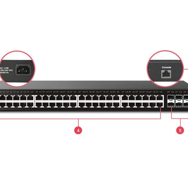 DrayTek PoE+ Switch VigorSwitch P2540xs 54 Port