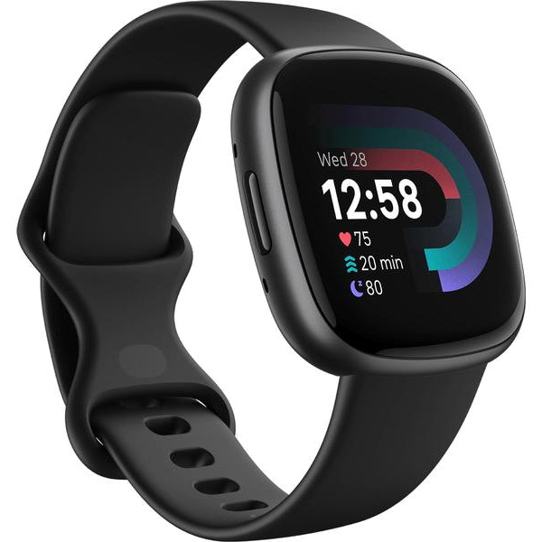 Fitbit GPS-Sportuhr Versa 4 Smartwatch Schwarz/Schwarz