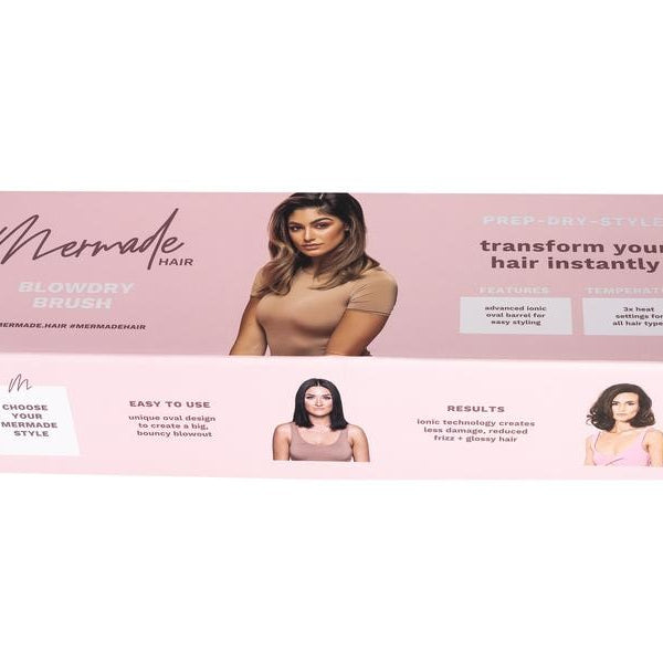 Mermade Warmluftbürste Blow Dry Brush Pink