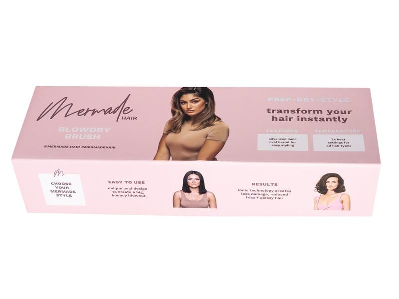 Mermade Warmluftbürste Blow Dry Brush Pink