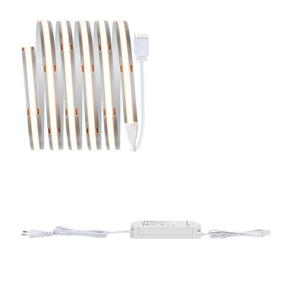 Paulmann LED-Stripe MaxLED 1000 BasisSet COB, 2700 K, 1.5 m, Silber