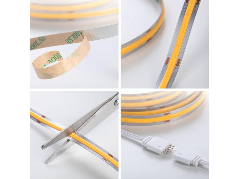 Paulmann LED-Stripe MaxLED 1000 BasisSet COB, 2700 K, 3 m, Silber