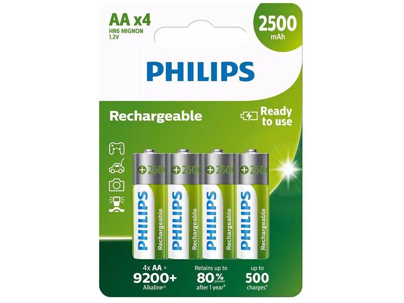 Philips Akku Akku Rechargeable AA 4 Stück