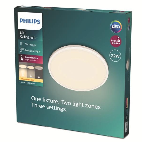 Philips Ozziet Deckenleuchte weiss 2300 lm SceneSwitch