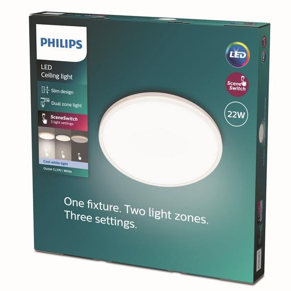Philips Ozziet Deckenleuchte weiss 2500 lm SceneSwitch