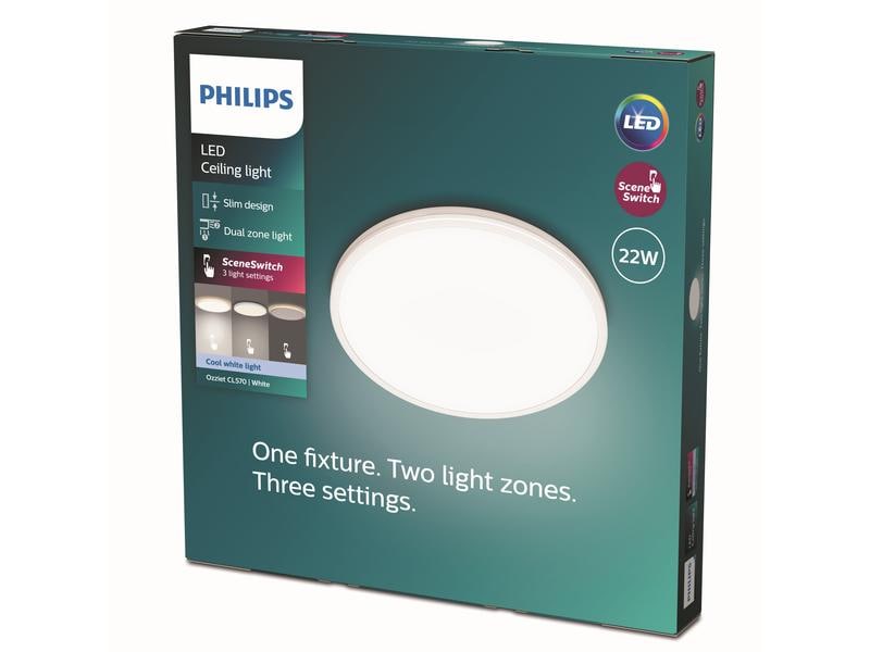 Philips Ozziet Deckenleuchte weiss 2500 lm SceneSwitch