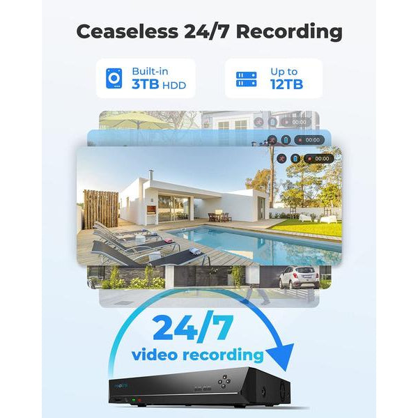 Reolink Überwachungsset RLK16-1200B8-A inkl. 3 TB HDD