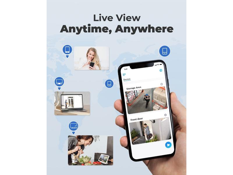 Reolink Überwachungsset NVS8-12MD4 Dome, inkl. 2TB Harddrive