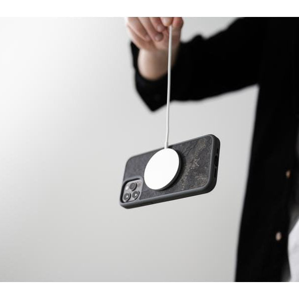 Woodcessories Back Cover Bumper MagSafe iPhone 14 Pro Camo Grau