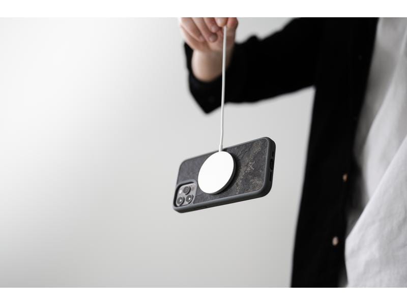 Woodcessories Back Cover Bumper MagSafe iPhone 14 Pro Camo Grau