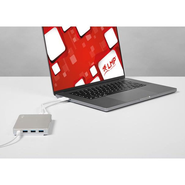 LMP Dockingstation USB-C DuoDock Silber