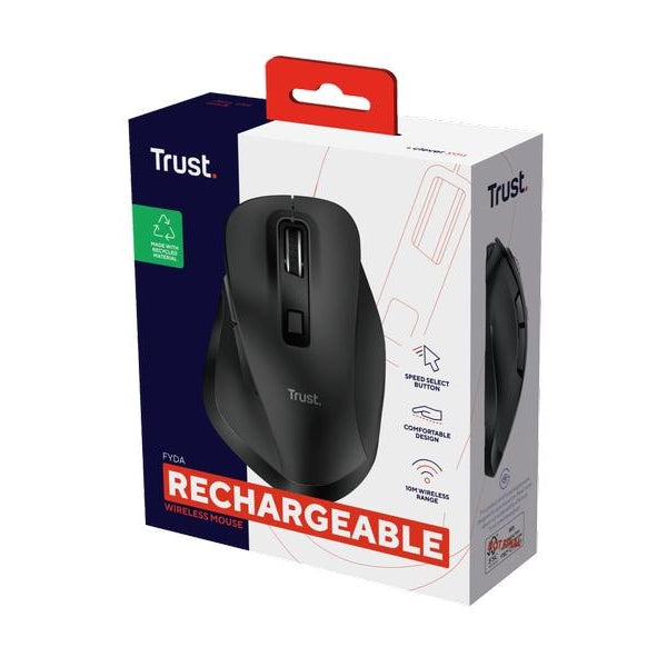 Trust Ergonomische Maus Fyda Rechargeable Schwarz