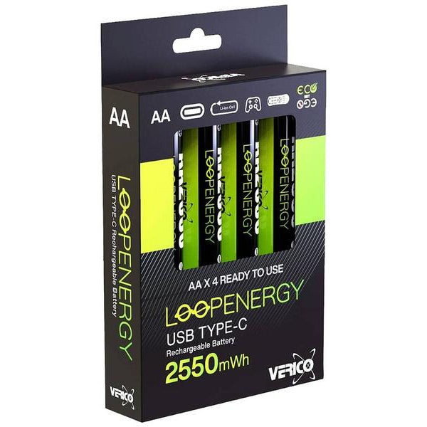 Verico Akku 4x AA 1700 mAh mit USB-C