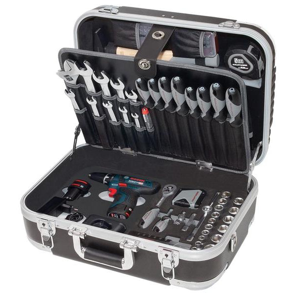Kraftwerk Werkzeugkoffer Profi B160 mit Bosch Akkuschrauber 162-teilig