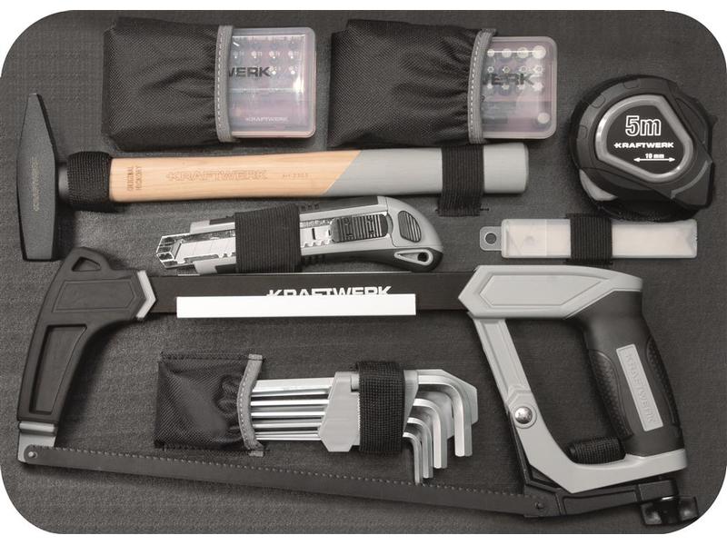 Kraftwerk Werkzeugkoffer Profi B160 mit Bosch Akkuschrauber 162-teilig