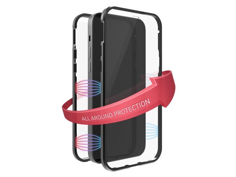 Black Rock Back Cover 360° Glass iPhone 14 , Schwarz