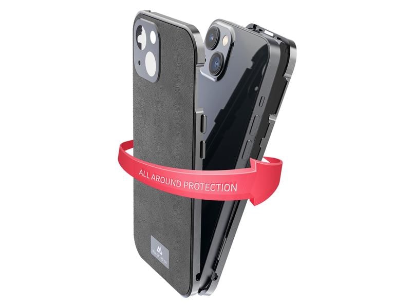 Black Rock Back Cover 360° Glass iPhone 14 , Premium Leather