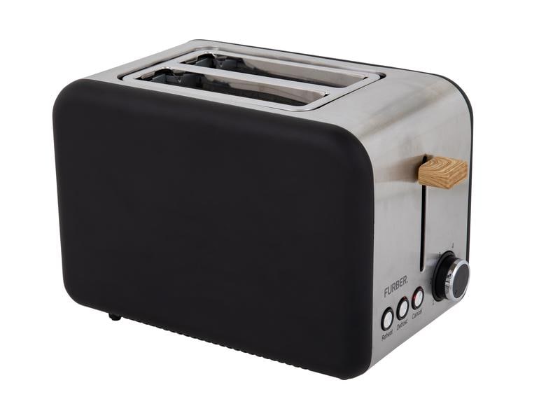 FURBER Wasserkocher, Standmixer und Toaster Set Chaplin Schwarz