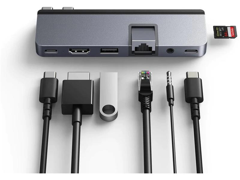 HYPER Dockingstation Hyper DUO PRO 7-in-2 USB-C Hub