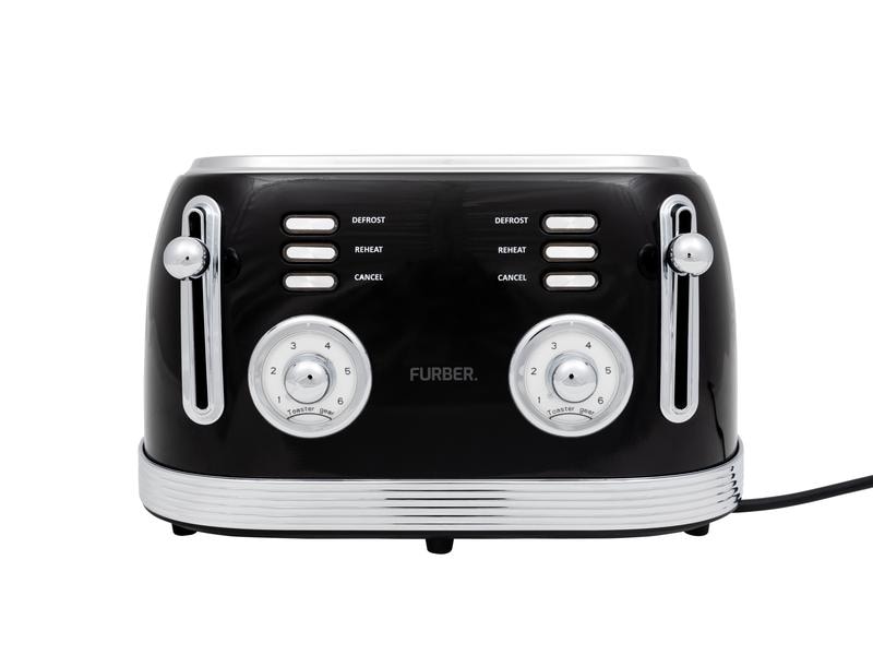 FURBER Wasserkocher, Standmixer und Toaster Set Brando Schwarz