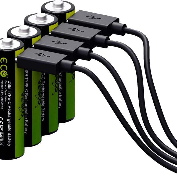 Verico Akku 4x AA 1700 mAh mit USB-C