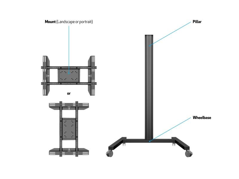 Multibrackets TV-Trolley Display Stand 180 Single bis max. 50 kg