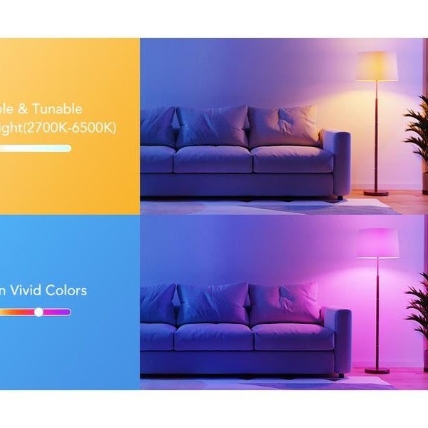 Govee Leuchtmittel Smart E27, 2700-6500K, RGBWW