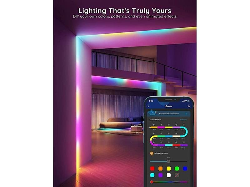 Govee LED Stripe Basic, 5 m, RGBIC, Wi-Fi + Bluetooth