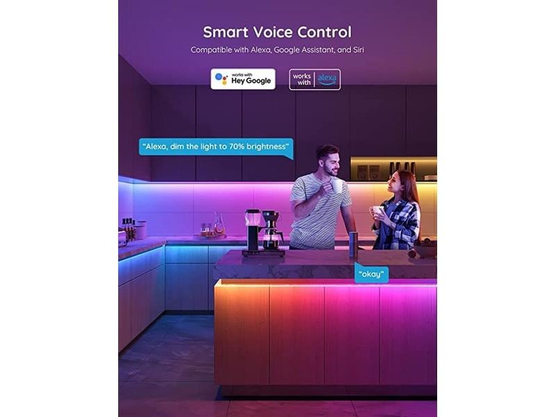 Govee LED Stripe Basic, 5 m, RGBIC, Wi-Fi + Bluetooth