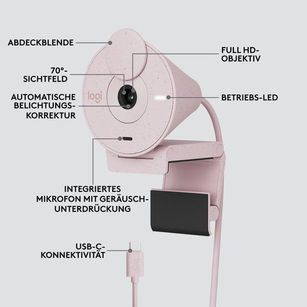Logitech Webcam Brio 300 Rose