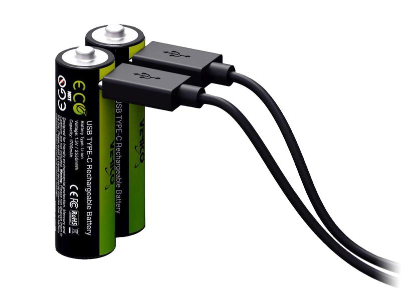 Verico Akku 2x AA 1700 mAh mit USB-C