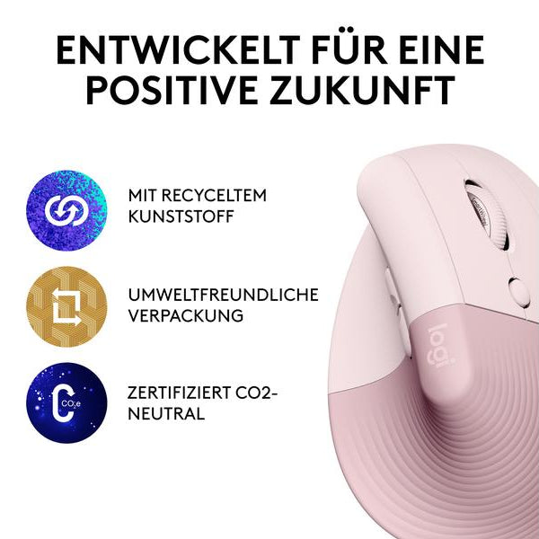 Logitech Ergonomische Maus Lift Rose