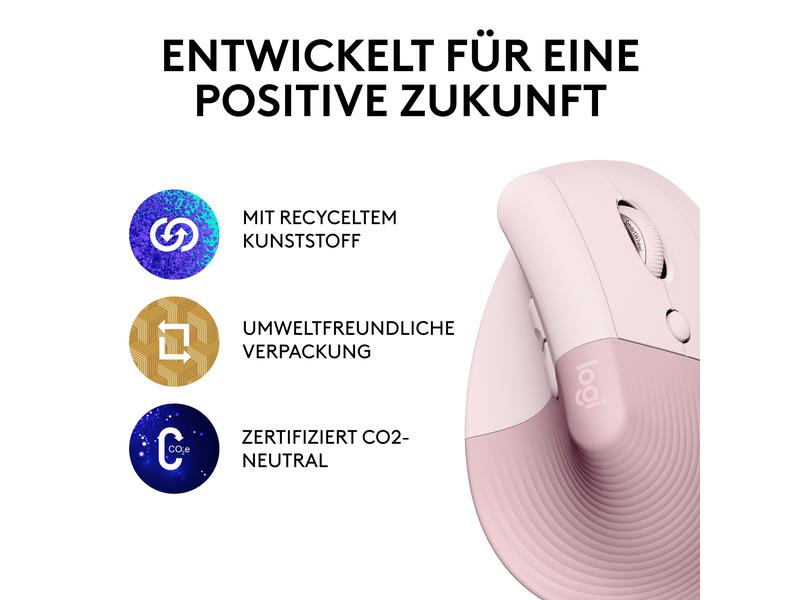 Logitech Ergonomische Maus Lift Rose