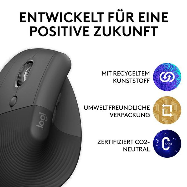 Logitech Ergonomische Maus Lift Left Graphite