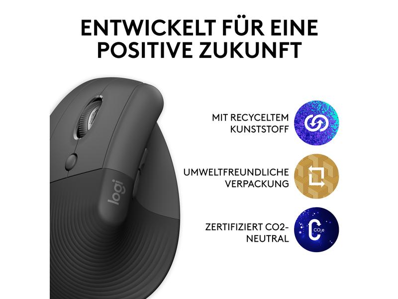 Logitech Ergonomische Maus Lift Left Graphite