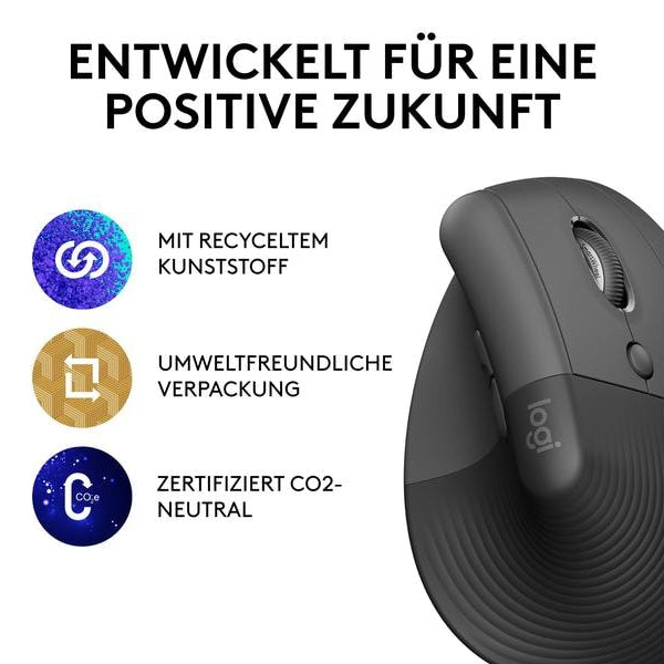 Logitech Ergonomische Maus Lift Graphite