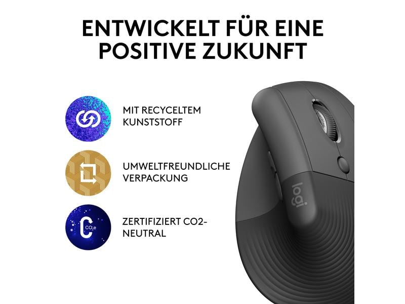 Logitech Ergonomische Maus Lift Graphite