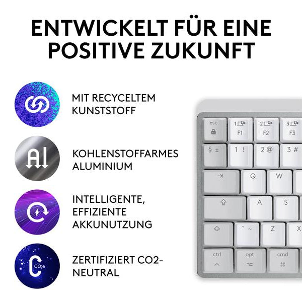 Logitech Tastatur MX Mechanical Mini for Mac pale grey