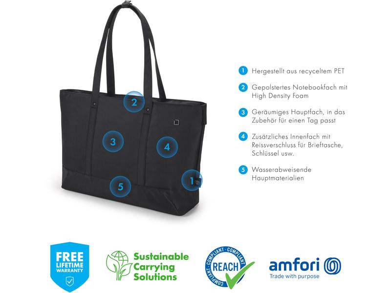 DICOTA Notebooktasche Shopper Eco MOTION 14.1 " Schwarz