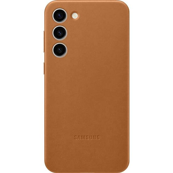 Samsung Back Cover Leather Galaxy S23+ Braun