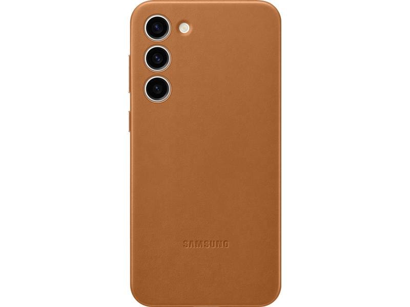 Samsung Back Cover Leather Galaxy S23+ Braun
