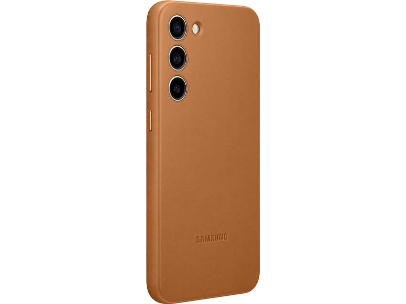 Samsung Back Cover Leather Galaxy S23+ Braun