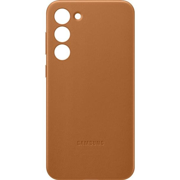 Samsung Back Cover Leather Galaxy S23+ Braun