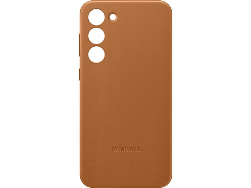 Samsung Back Cover Leather Galaxy S23+ Braun
