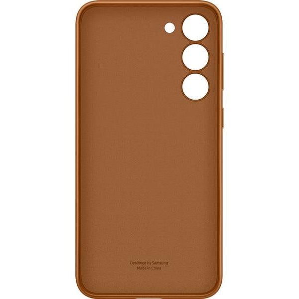 Samsung Back Cover Leather Galaxy S23+ Braun